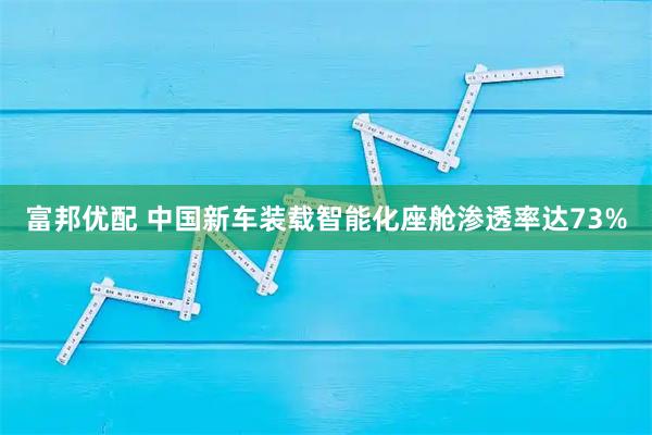 富邦优配 中国新车装载智能化座舱渗透率达73%